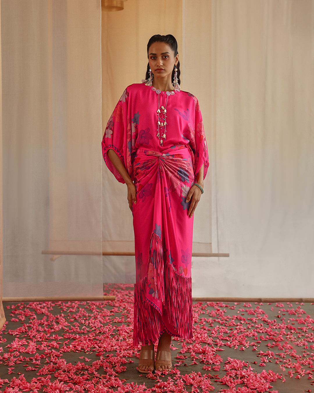 VIRAL FRINGE WRAP SKIRT WITH MOLLY KAFTAN TOP (MSP 40)