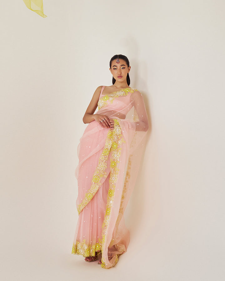 Sophisticated Silk Organza Saree Set (MZ SR 07)