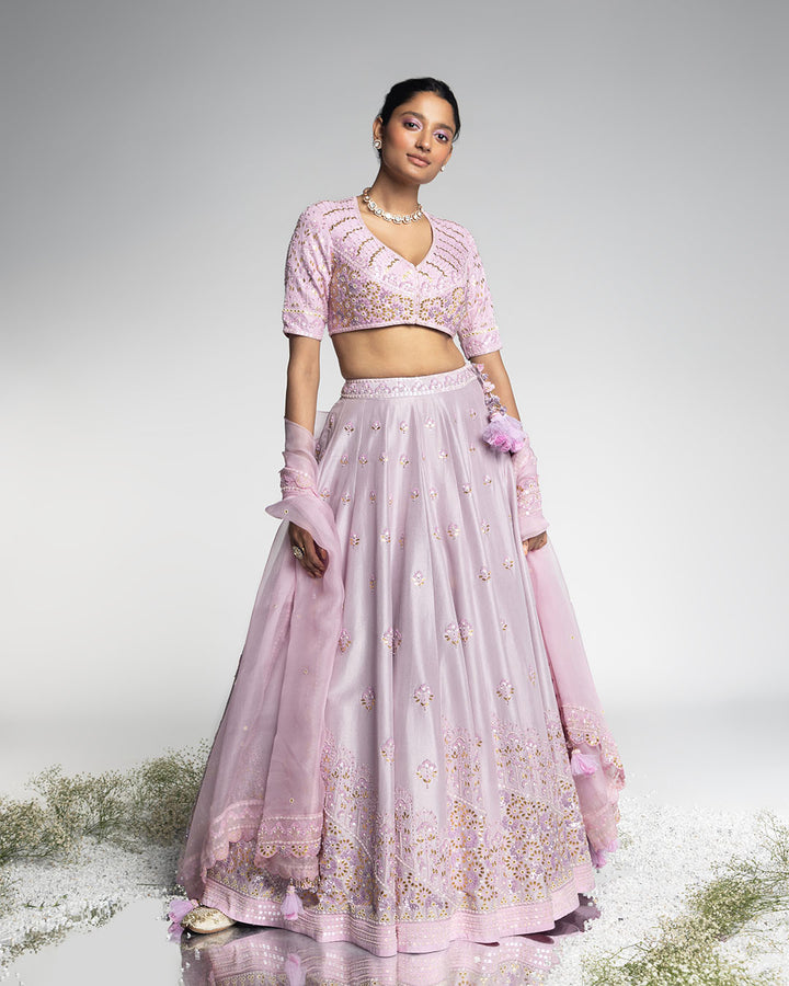 LILAC LAVENDER LEHENGA SET  (MZLH04)