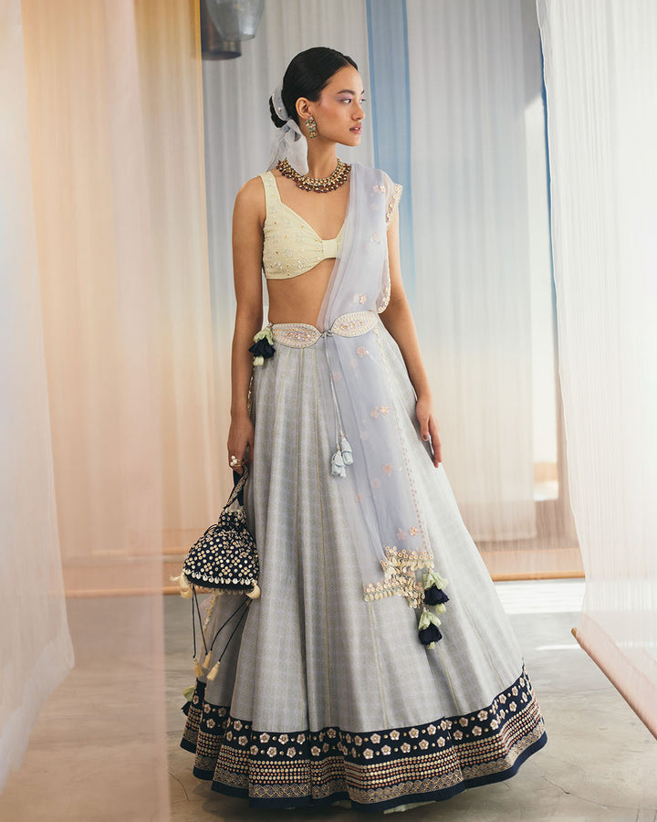 SILK SWIRL PRINTED LEHENGA (WCLH01)