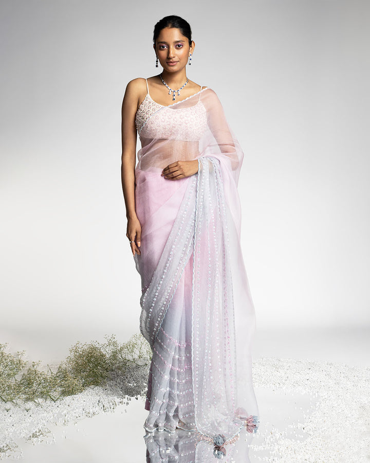 DIP DYE ORGANZA SAREE (MZSR04)