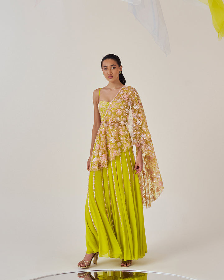 Silk Drape Saree with Corset Blouse (MZ SR 05B)