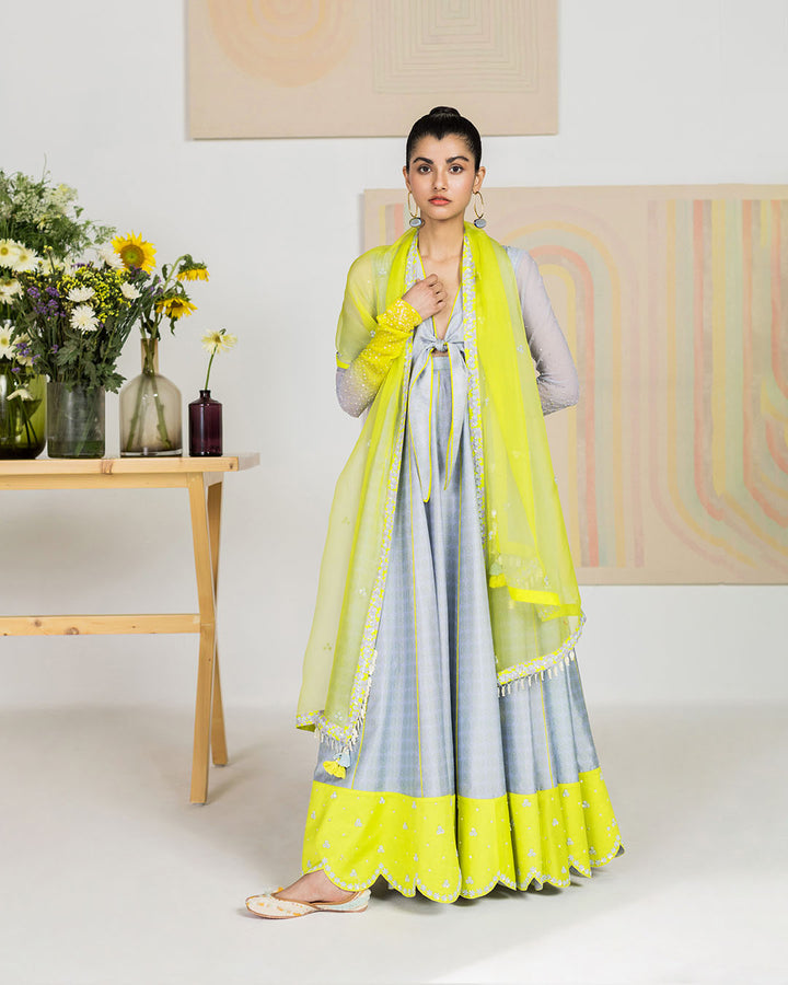 Misty Blue Swirl Anarkali Set (JNPL 10)