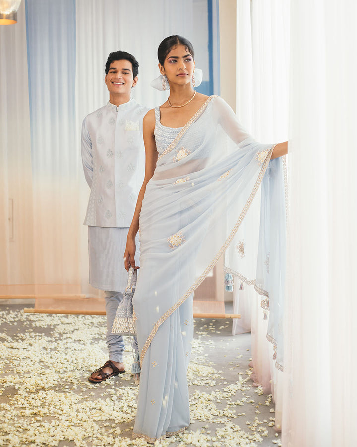 MUKTI MOHAN IN POWDER BLUE SAREE (WCSR04)