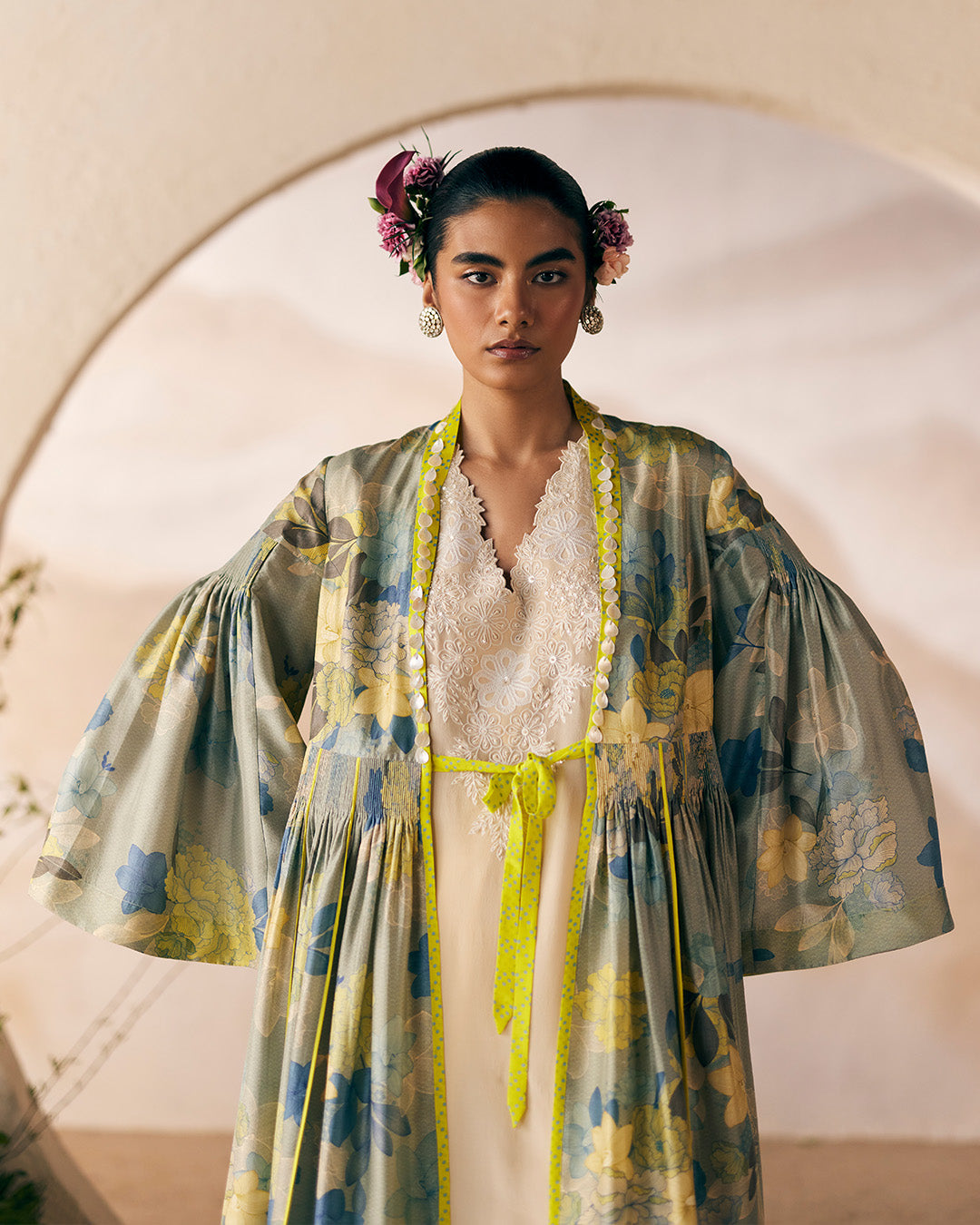 NIMU KOS JACKET & MOON CLAY DHOTI SET