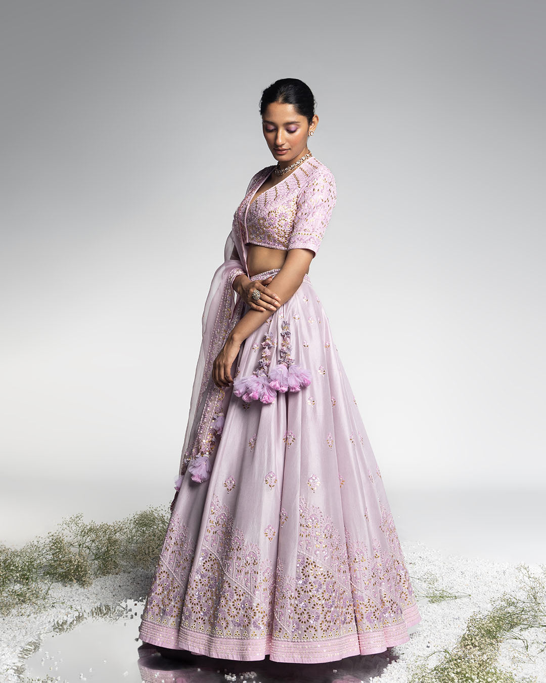 LILAC LAVENDER LEHENGA SET  (MZLH04)