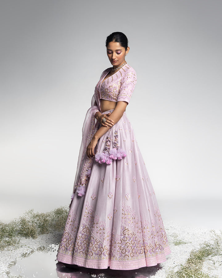 LILAC LAVENDER LEHENGA SET  (MZLH04)