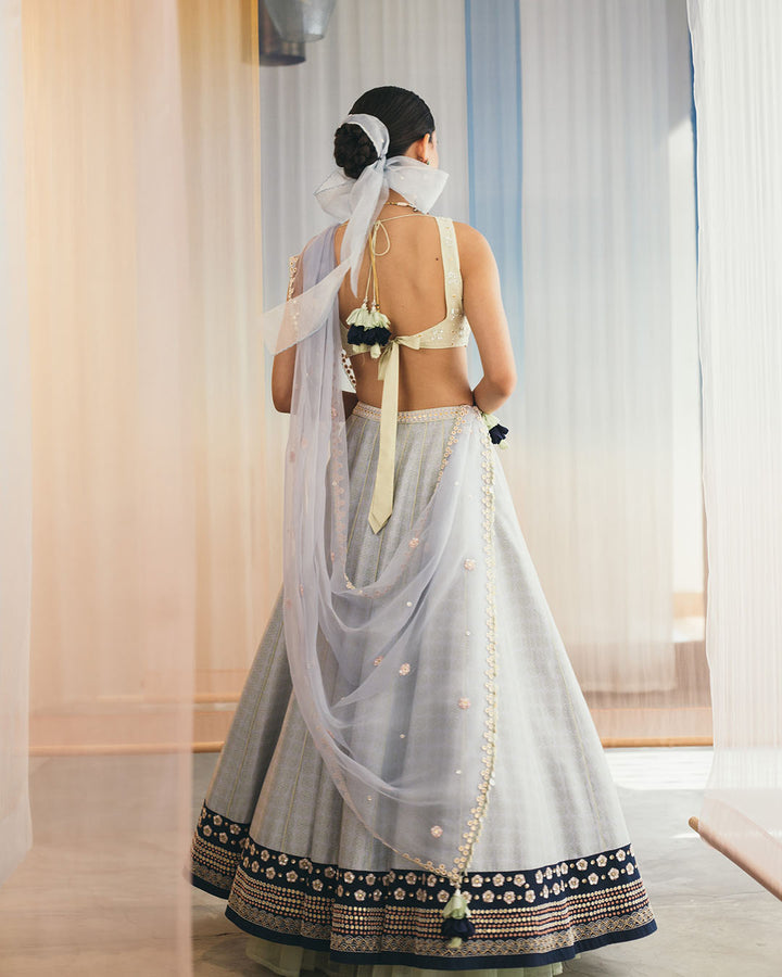 SILK SWIRL PRINTED LEHENGA (WCLH01)