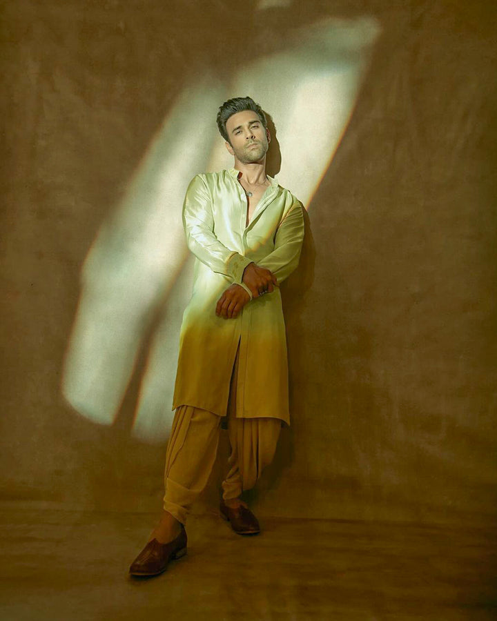 Pulkit Samrat in Ombre Silk Dupion Kurta