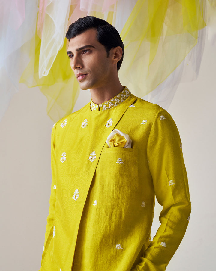 Silk Angrakha Style Kurta Set ( MZ MW KT 02 )