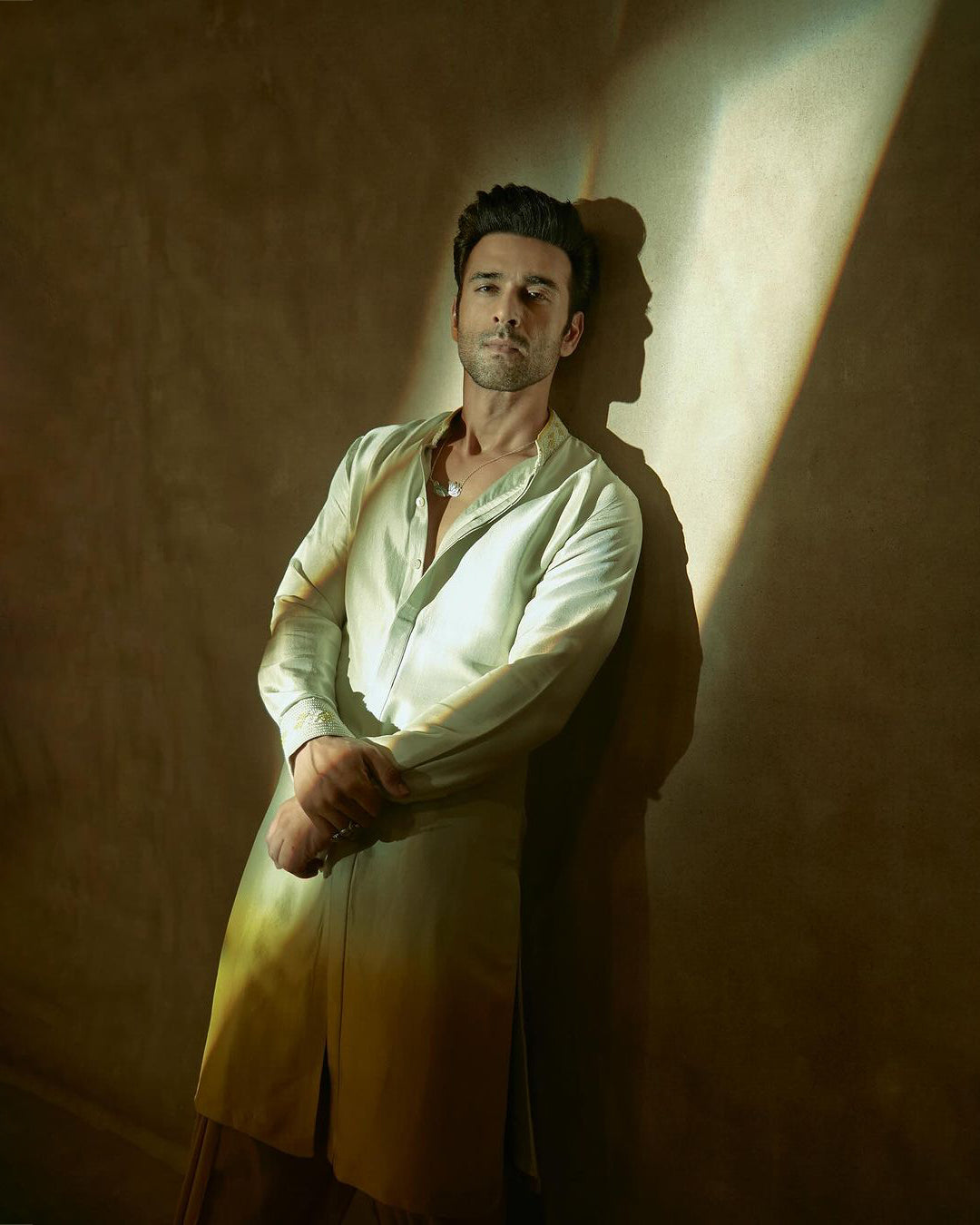 Pulkit Samrat in Ombre Silk Dupion Kurta
