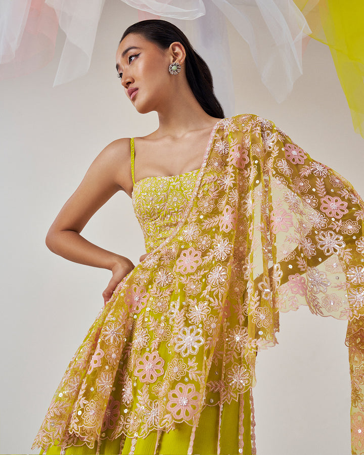 Silk Drape Saree with Corset Blouse (MZ SR 05B)