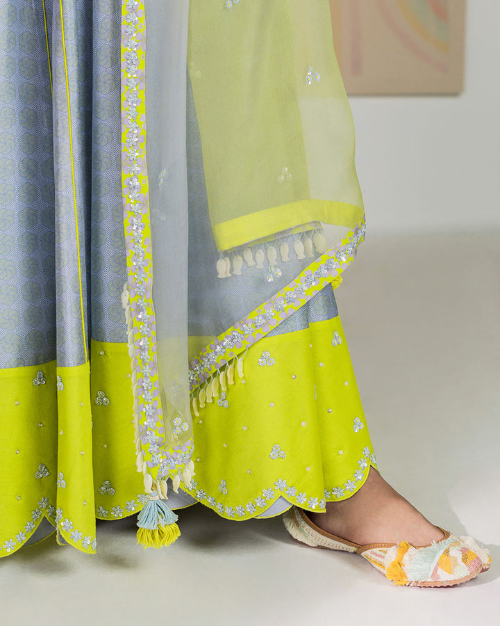 Misty Blue Swirl Anarkali Set (JNPL 10)