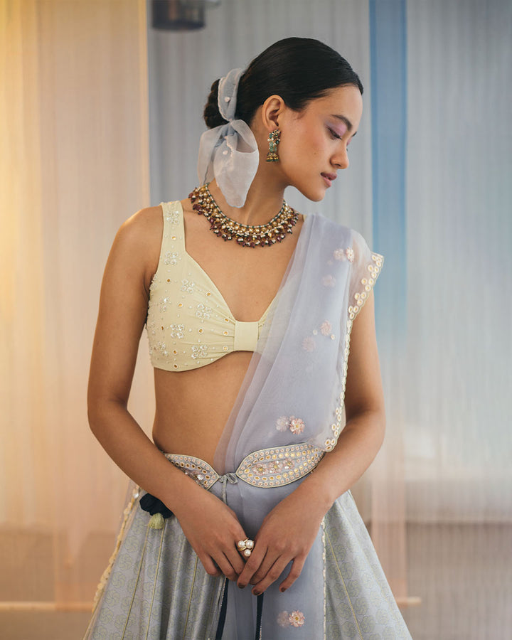 SILK SWIRL PRINTED LEHENGA (WCLH01)