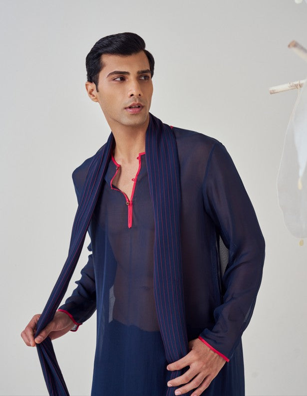 Silk Chiffon Translucent Kurta Set (MZ MW KT 07)