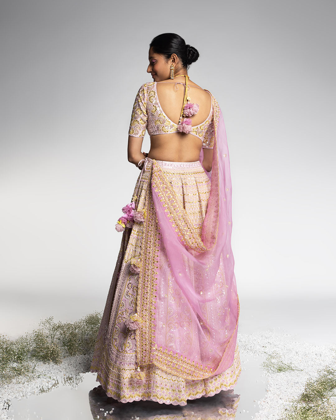 SHADES OF LILAC  BRIDAL LEHENGA SET (MZLH08)