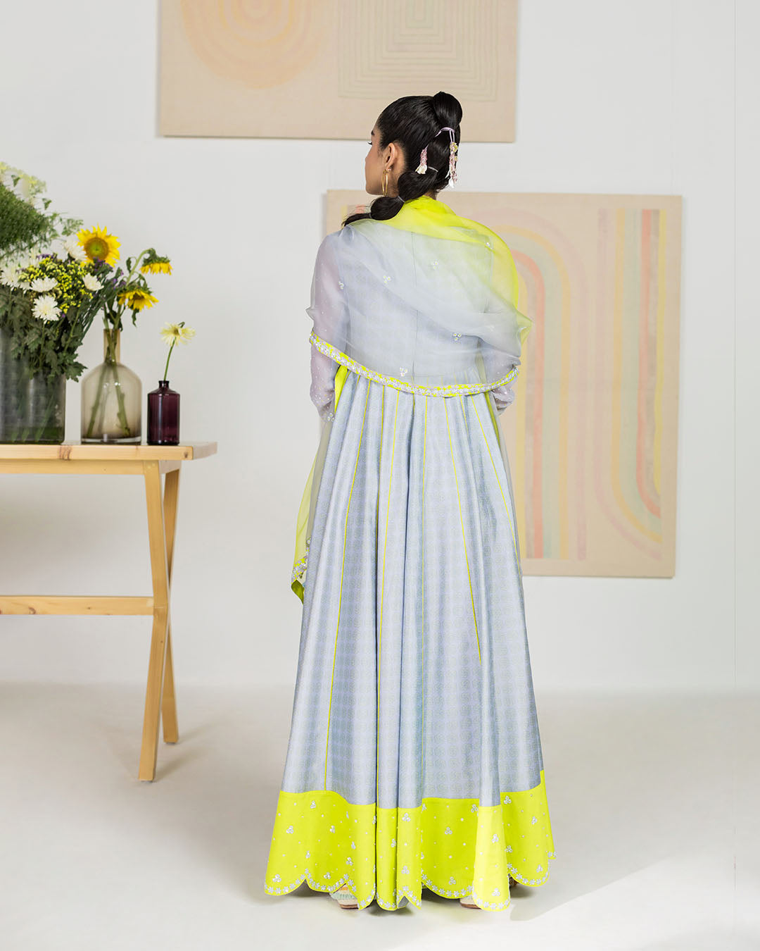 Misty Blue Swirl Anarkali Set (JNPL 10)
