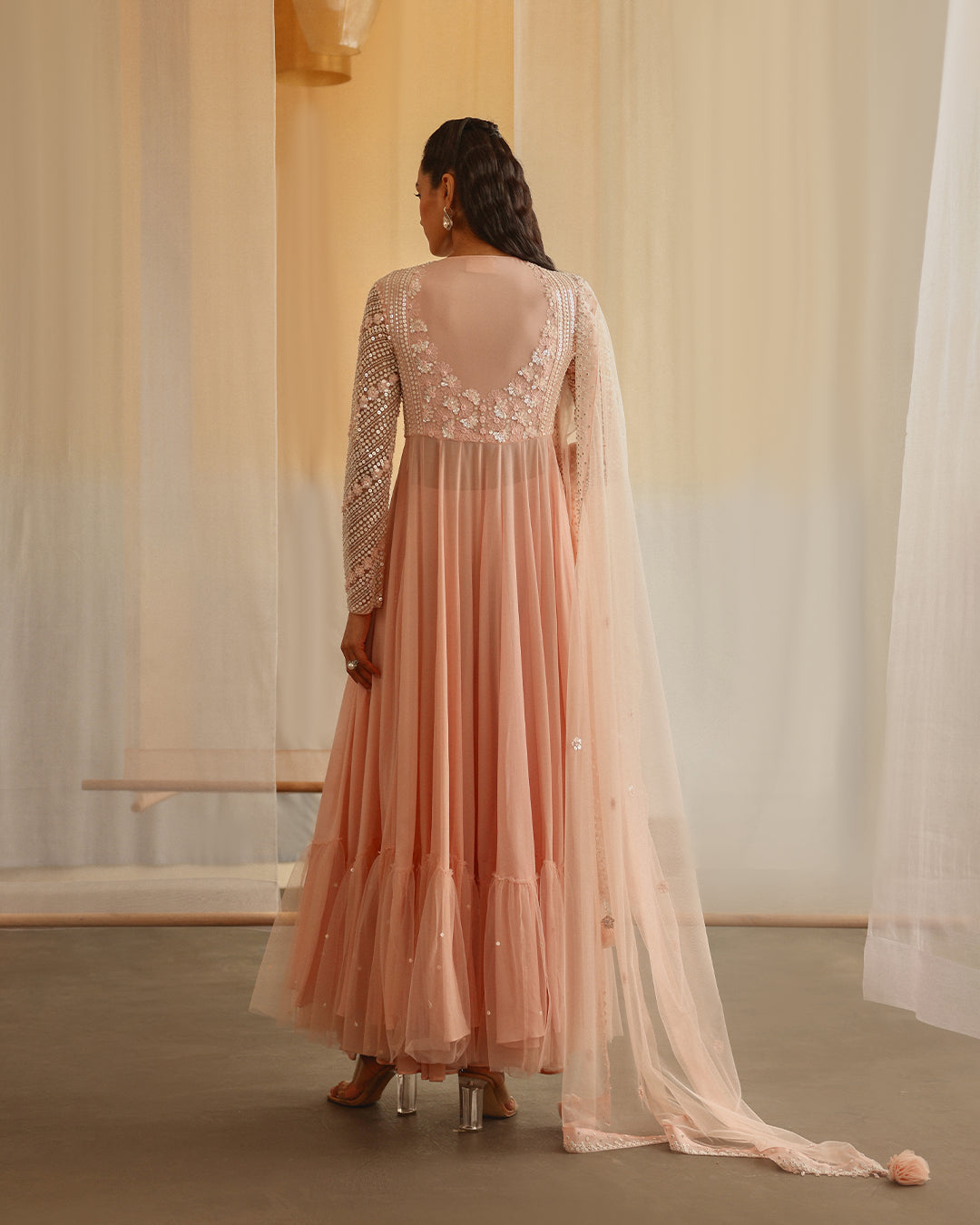 PINK HAZE ANARKALI SET (ZHR 05)