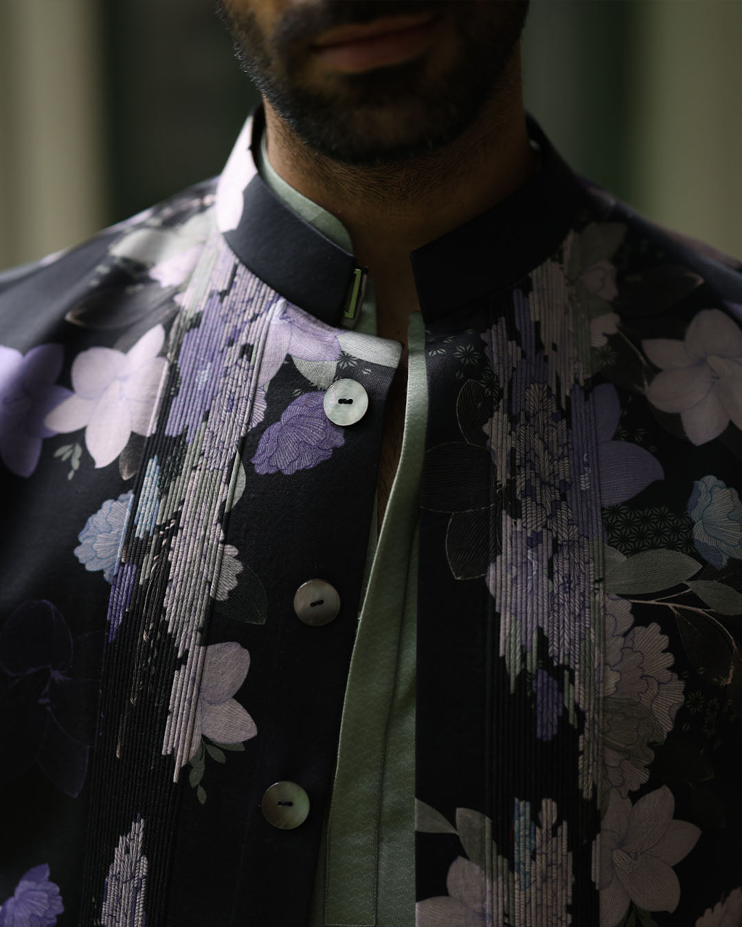MIDNIGHT BLOOM NEHRU JACKET (MSP MW WC 05)