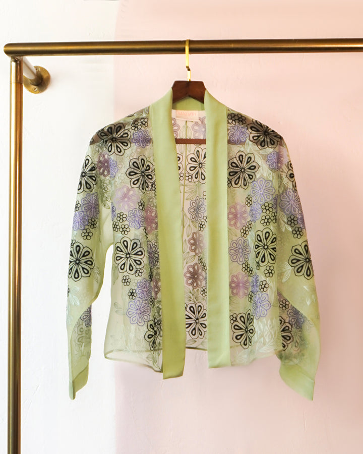 Sage Green Organza Summer Shirt