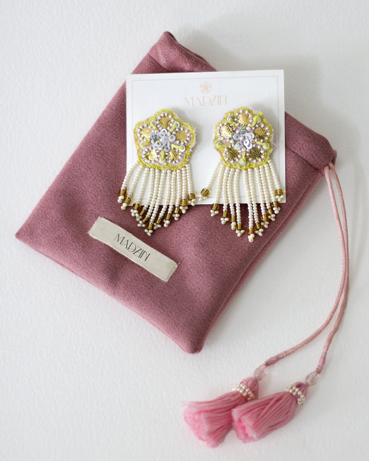 SPRING GREEN GOTA EARRINGS