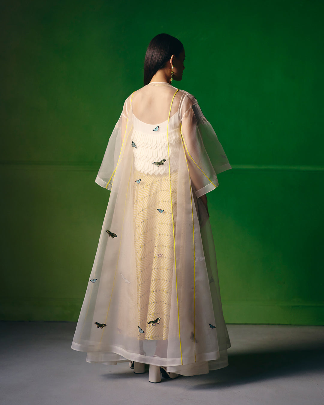 papilio circular skirt fluttering butterfly kimono Ascia top ( MZ HP 22 )