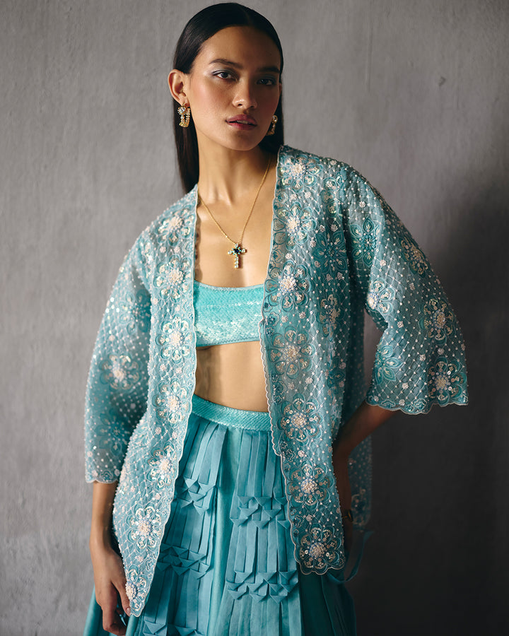 FROSTED FLORAL JACKET ( MZ HP 10 )