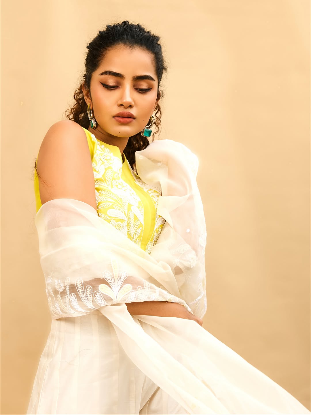 Anupama Parameswaran in MADZIN Poplar Petal Sharara Set