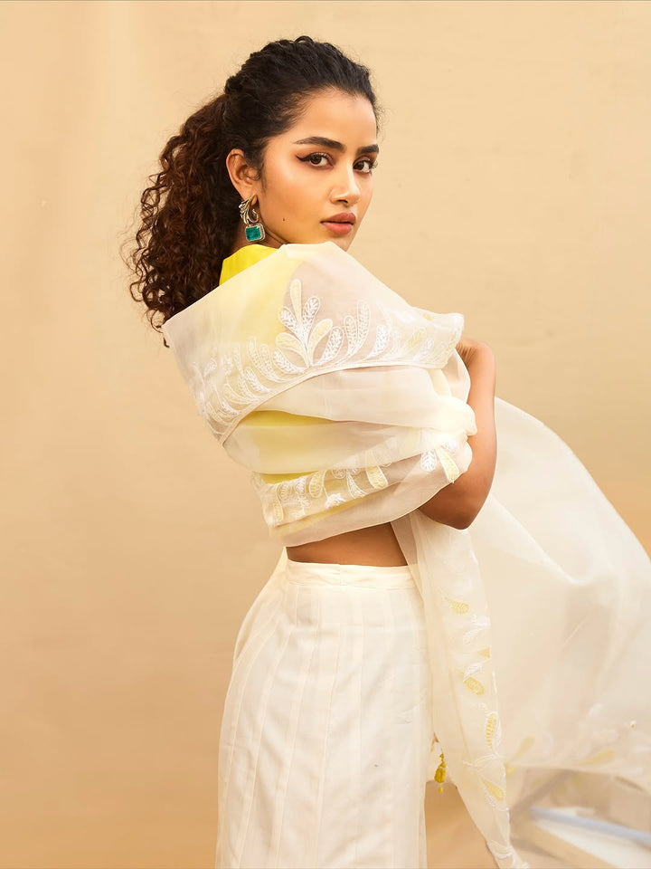 Anupama Parameswaran in MADZIN Poplar Petal Sharara Set
