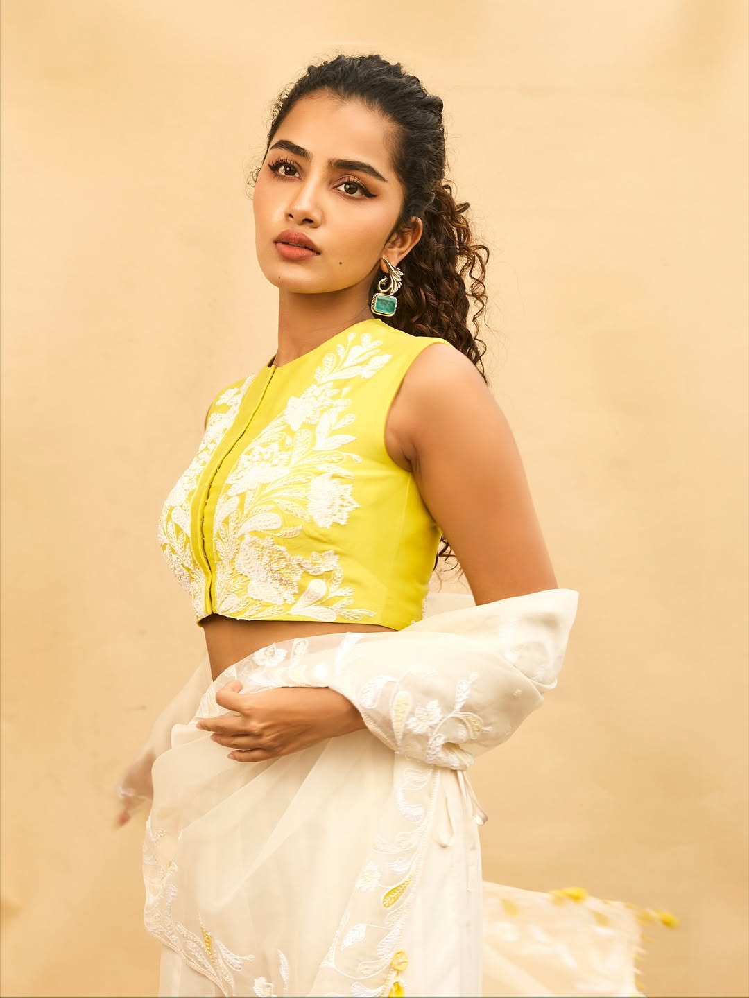 Anupama Parameswaran in MADZIN Poplar Petal Sharara Set