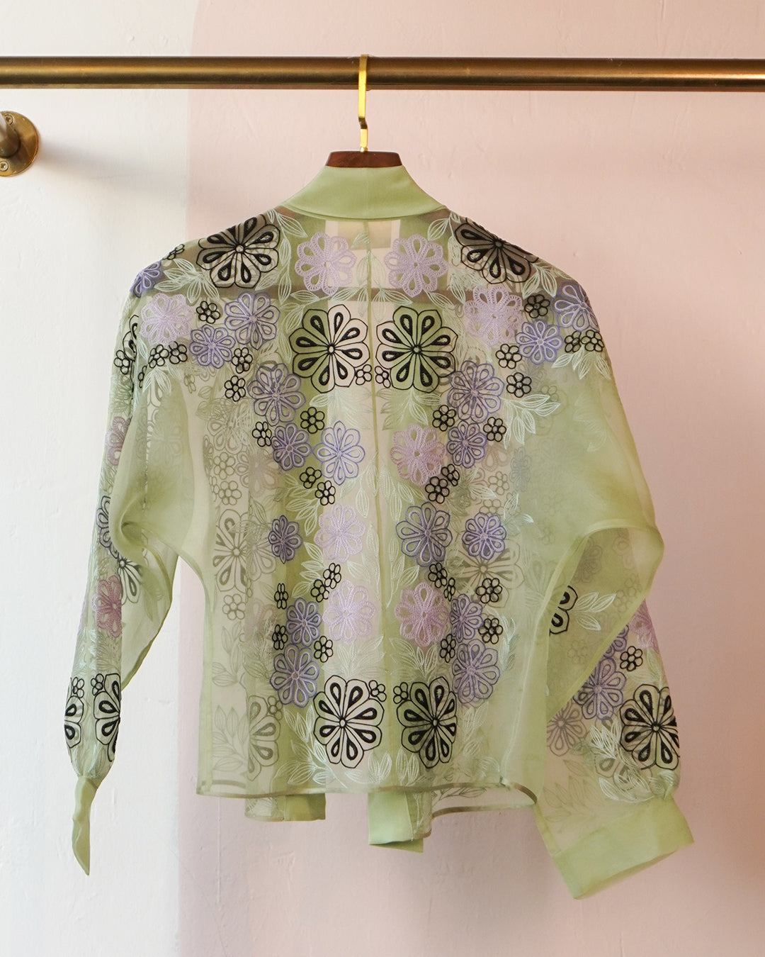 Sage Green Organza Summer Shirt