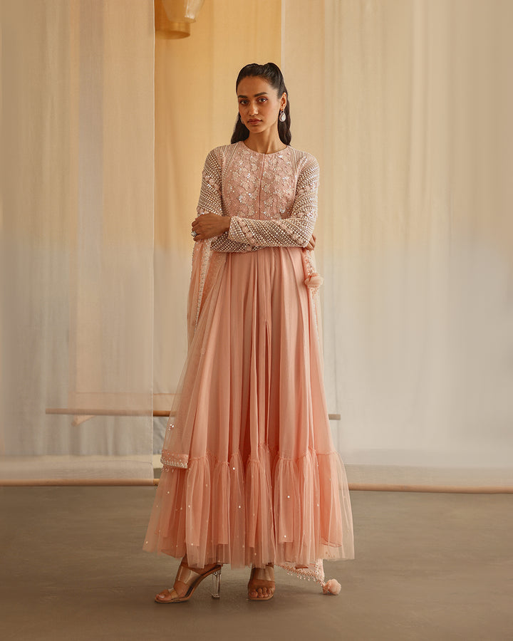 PINK HAZE ANARKALI SET (ZHR 05)