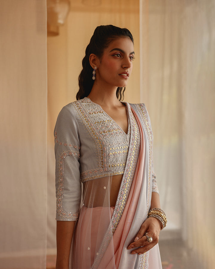 TWILGHT OMBRE SARI SET (MZ SR 08)