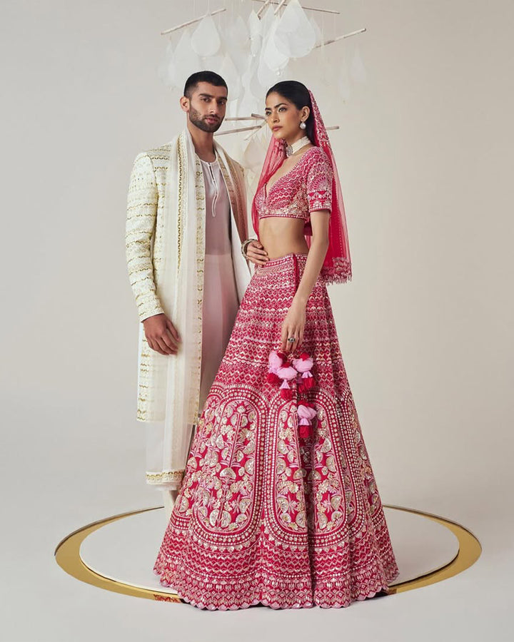 Hand Embroidered Silk Sherwani ( MZ SHERWANI 01 )