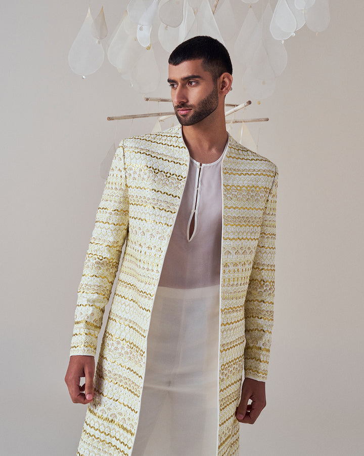 Hand Embroidered Silk Sherwani ( MZ SHERWANI 01 )