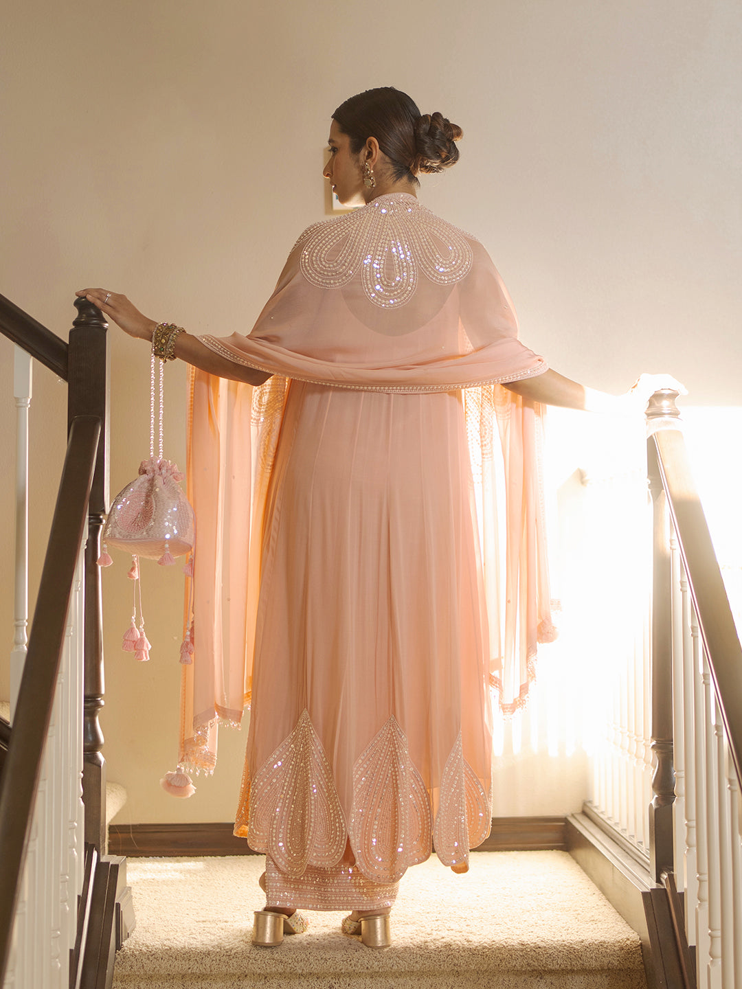 Madhura Raut in Madzin Blush Bloom Kalidar