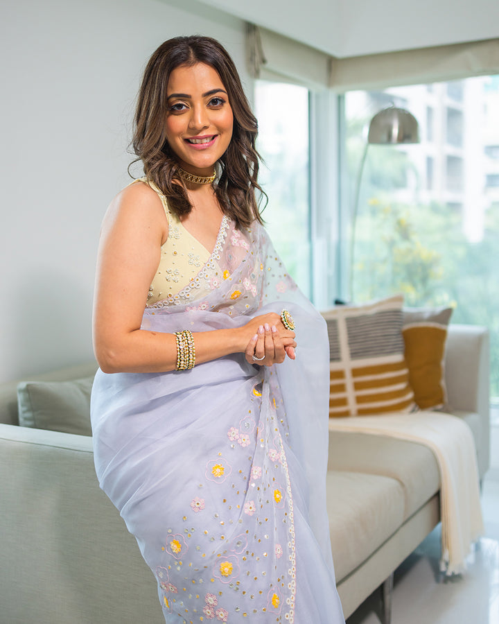NISHA AGGARWAL IN POWDER BLUE SAREE (WCSR02)