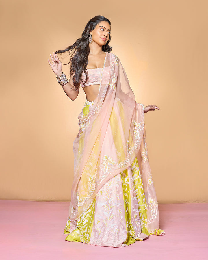 Nysa Devgun in Dahlia Lehenga Set