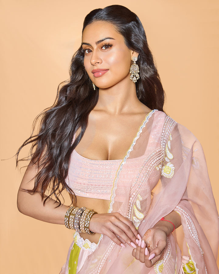 Nysa Devgun in Dahlia Lehenga Set