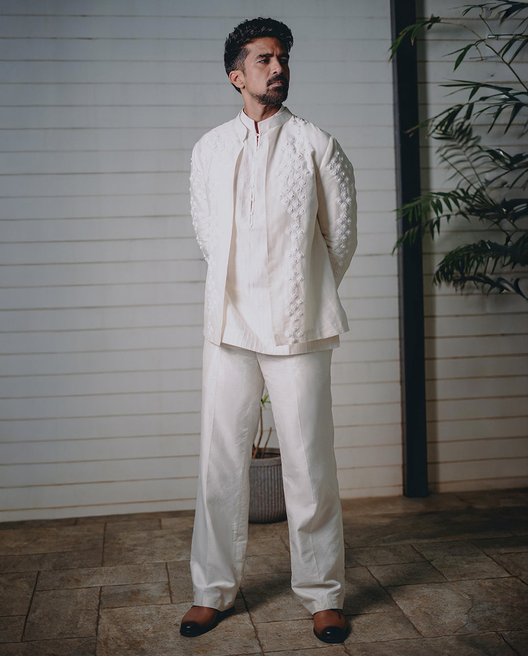 Saqib Saleem in Narcissus Light Jacket Set