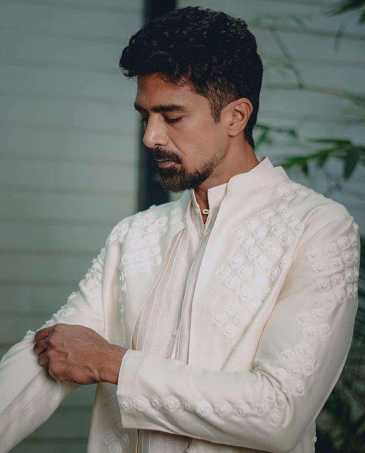 Saqib Saleem in Narcissus Light Jacket Set