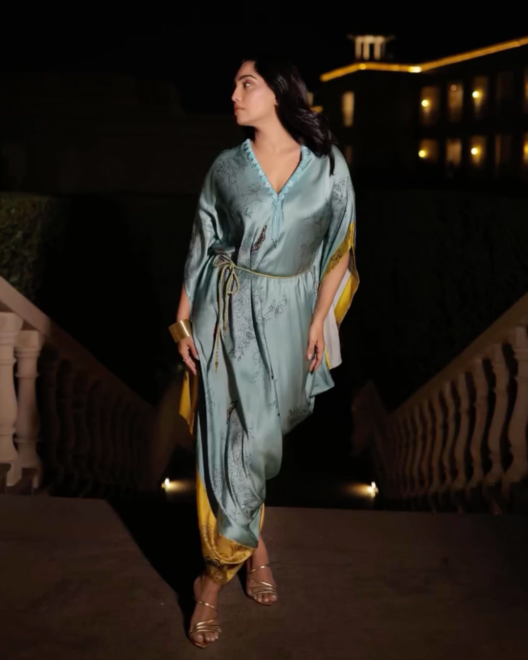 Shrima Rai in HEART WING KAFTAN DRESS