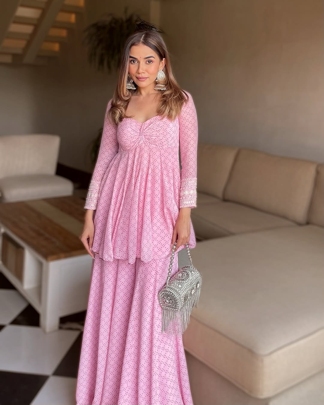 Komal Pandey in peony paradise sharara