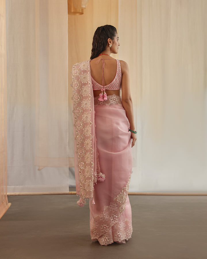 indrani sari with lotus bud blouse ( ZHR SR 07 )