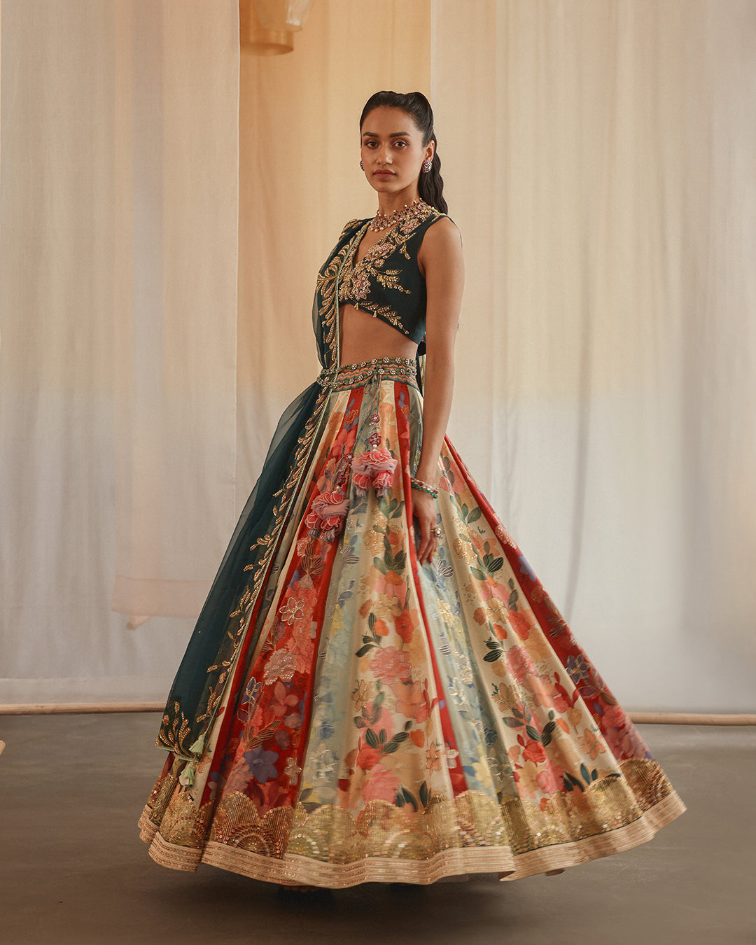 Midnight Mirage Lehenga Set ( MSP 09B )