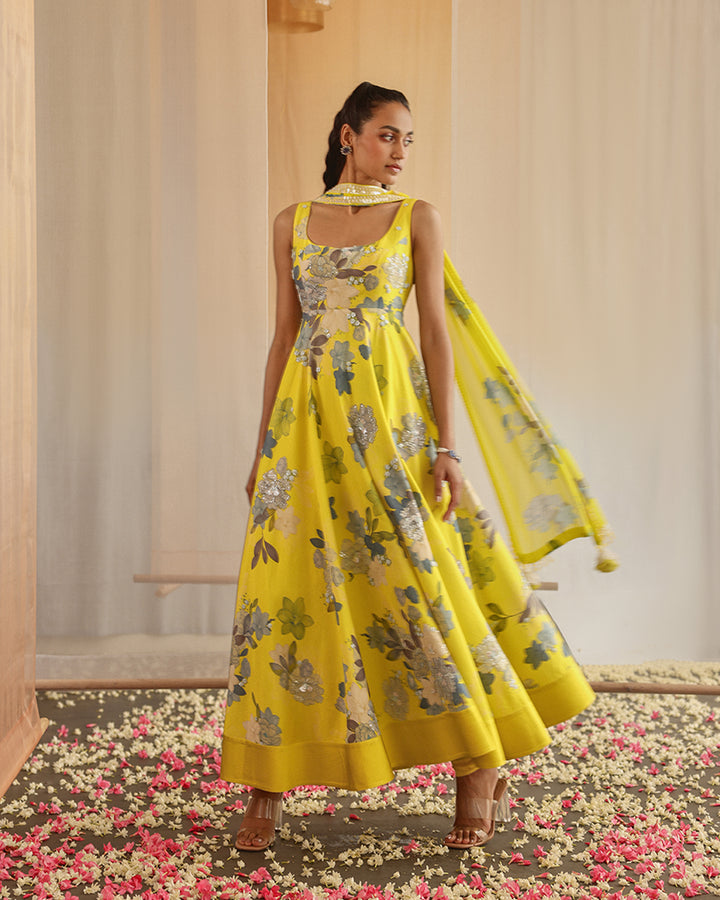 golden meadow anarkali set ( MSP 35 )