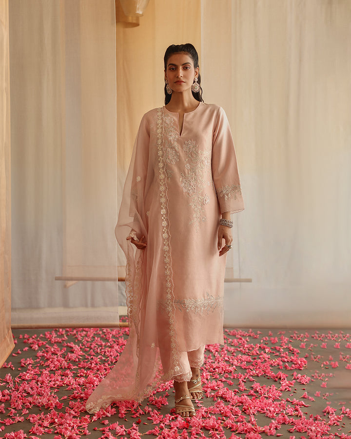 FROSTED PINK KURTA SET (MSP 38)