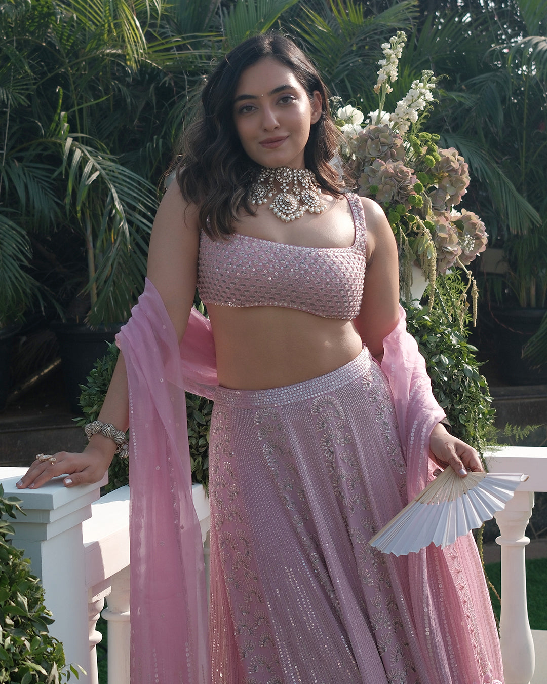Daizy in our Lilac Lehenga Set